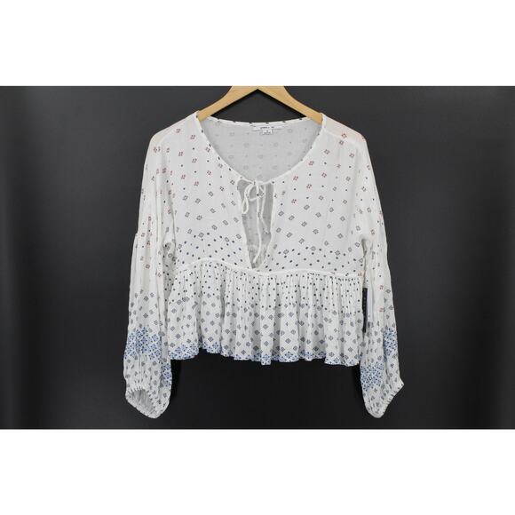 NWT O'Neill peplum paisley print blouse small boho chic bohemian cottagecore - Picture 1 of 6